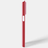 Coques Case-Mate iPhone Rose et rouge | Monogramme à rayures chics (Verso / Droite)