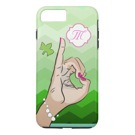 Coques Case-Mate iPhone Rose et vert de la vie de sororité (Dos)