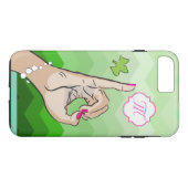 Coques Case-Mate iPhone Rose et vert de la vie de sororité (Dos (Horizontal))