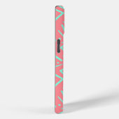 Coques Case-Mate iPhone Rose et Vert Retro Conception Psychédélique (Verso / Droite)