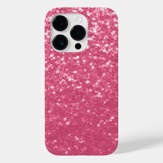 Coques Case-Mate iPhone Rose faux étincelles scintillement rose clair (Verso)