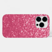 Coques Case-Mate iPhone Rose faux étincelles scintillement rose clair (Verso (horizontal))