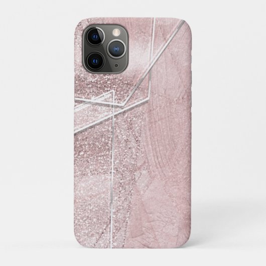 Coques Case-Mate iPhone Rose Faux Shimmer aspect Verre Cristal Glam (Dos)