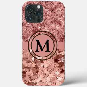 Case-Mate iPhone Case Rose fille Parties scintillant or étoiles Monogram