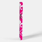 Coques Case-Mate iPhone Rose Fleur de Lis avec monogramme (Verso / Droite)