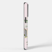 Coques Case-Mate iPhone Rose Fleur Florale Aquarelle Rose Blush Monogramme (Verso / Droite)