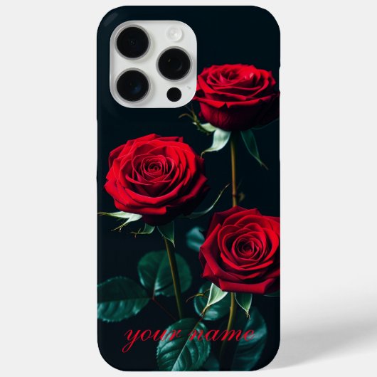 Coques Case-Mate iPhone Rose floral foncé (Verso)