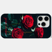 Coques Case-Mate iPhone Rose floral foncé (Verso (horizontal))