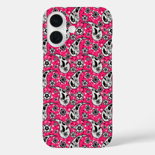 Coques iPhone 16 Rose Floral Paisley Design Motif
