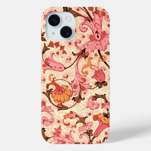COQUES Case-Mate iPhone ROSE FLORENTINE RENAISSANCE TOURBILLONS FLEURS (Verso)