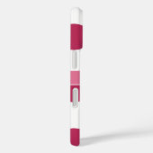 Coques Case-Mate iPhone Rose foncé rose blanc Gros Pois Monogramme (Verso / Droite)