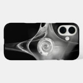 COQUES Case-Mate iPhone ROSE FRACTAL BLANC EN NOIR (Verso (horizontal))