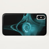 COQUES Case-Mate iPhone ROSE FRACTAL BLEU TURQUOISE CLAIR (Dos (Horizontal))