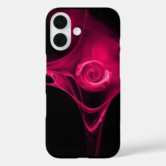 Coques Case-Mate iPhone Rose FRACTAL DE FUCHSIA ROSE (Verso)