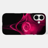 Coques Case-Mate iPhone Rose FRACTAL DE FUCHSIA ROSE (Verso (horizontal))