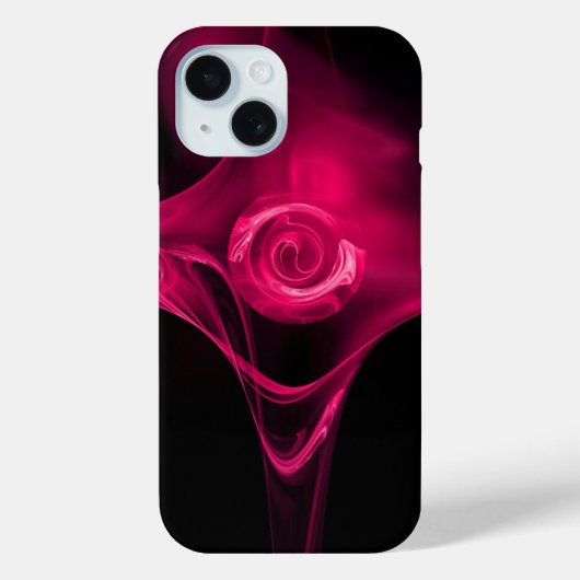 Coques Case-Mate iPhone Rose FRACTAL DE FUCHSIA ROSE (Verso)