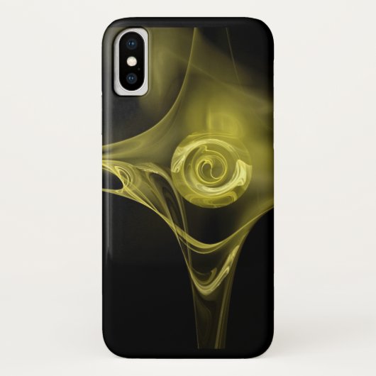 COQUES Case-Mate iPhone ROSE FRACTAL JAUNE ANTIGUE (Dos)