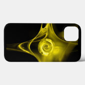 COQUES Case-Mate iPhone ROSE FRACTAL JAUNE LÉGER (Verso (horizontal))