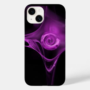 Coques Pour iPhone Rose FRACTAL PURPLE EN NOIR