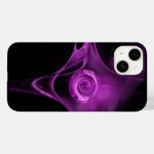 Coques Case-Mate iPhone Rose FRACTAL PURPLE EN NOIR (Verso (horizontal))