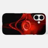 COQUES Case-Mate iPhone ROSE FRACTAL ROUGE EN NOIR (Verso (horizontal))