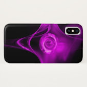 Coques Case-Mate iPhone Rose FRACTAL VIOLET PURET (Dos (Horizontal))