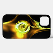 COQUES Case-Mate iPhone ROSE FRACTALE JAUNE BRUN BLANC (Verso (horizontal))