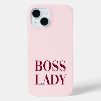 Coque Pour iPhone 15 rose girly simple moderne