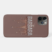 Coques Case-Mate iPhone 💖 Rose Gold « Barbara » Luxe Glow Paillettes de (Dos (Horizontal))