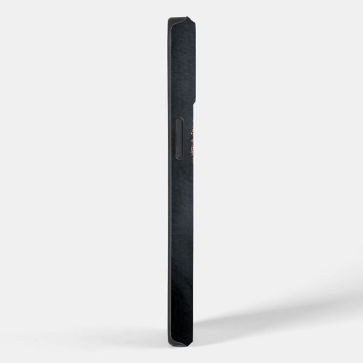 Coques Case-Mate iPhone Rose Gold & Black Abstrait Élégant Monogrammé (Verso / Droite)