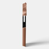 Coques Case-Mate iPhone Rose Gold Black Parties scintillant Bling Nom du m (Verso / Droite)