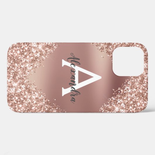 Coques Case-Mate iPhone Rose Gold Bling Luxe Éparkle Parties scintillant M (Verso (horizontal))