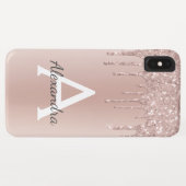 Coques Case-Mate iPhone Rose Gold Bling Luxe Éparkle Parties scintillant M (Dos (Horizontal))