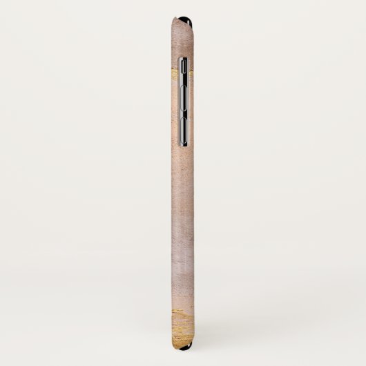 Coques Case-Mate iPhone Rose Gold Blush and Gold Texture (Dos/Gauche)