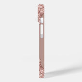 Coques Case-Mate iPhone Rose Gold Blush Parties scintillant Votre nom coqu (Verso / Gauche)