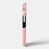 Coques Case-Mate iPhone Rose Gold Blush Pink Black Luxury Parties scintill (Verso / Droite)