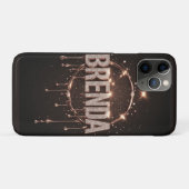 Coques Case-Mate iPhone Rose Gold “Brenda” Éclat Paillettes Dégoulinantes (Dos (Horizontal))