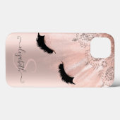 Coques Case-Mate iPhone Rose Gold Faux Lashes Rose Gold (Verso (horizontal))