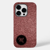 Coques Case-Mate iPhone Rose Gold Faux Parties scintillant Monogramme mini (Verso)