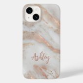 Coques Case-Mate iPhone Rose gold féminin écriture nom moderne (Verso)