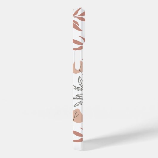 Coques Case-Mate iPhone Rose Gold Feuilles Nom personnalisé Modèle (Verso / Droite)