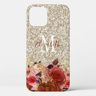 Case-Mate iPhone Case Rose Gold Floral Parties scintillant or clair Mono