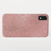 Coques Case-Mate iPhone Rose Gold Foil Cheetah Motif animal (Dos (Horizontal))