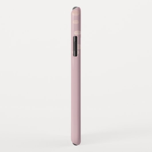 Coques Case-Mate iPhone Rose Gold Foil Girl Confetti Monogramme (Dos/Droite)