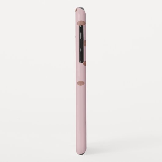 Coques Case-Mate iPhone Rose Gold Foil Girl Confetti Monogramme (Dos/Gauche)