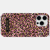 Coques Case-Mate iPhone Rose Gold Foil Leopard Print Monogrammed  (Verso (horizontal))