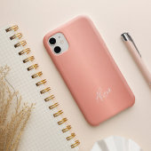 Coques Case-Mate iPhone Rose gold girly nom personnalisé signature