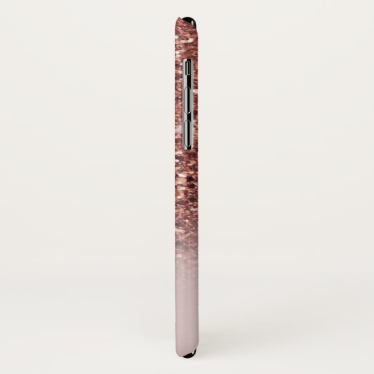 Coques Case-Mate iPhone Rose Gold Glitter Drips (Dos/Gauche)