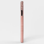 Coques Case-Mate iPhone Rose Gold Glitter Sparkle Eyelashes Monogram (Dos/Droite)