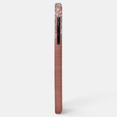 Coques Case-Mate iPhone Rose Gold Glitter Sparkle Eyelashes Monogram (Dos/Gauche)